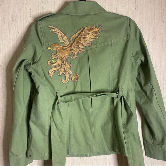 TRUE MEANING Green Jacket Embroidery Sz 4 - Picture 2 of 7